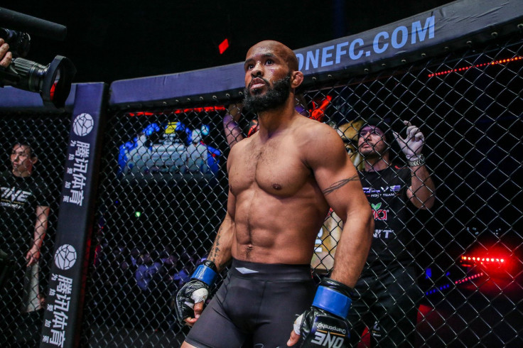 ONE Championship star Demetrious Johnson in his corner getting ready for a match.