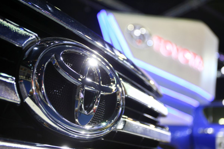 The logo of Toyota is pictured at the 38th Bangkok International Motor Show in Bangkok, Thailand March 28, 2017. 