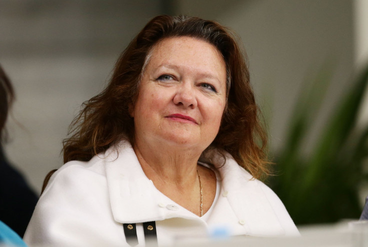 SYDNEY, AUSTRALIA - APRIL 09: Gina Rinehart attends day seven of the Australian National Swimming Championships at Sydney Olympic Park Aquatic Centre on April 9, 2015 in Sydney, Australia.