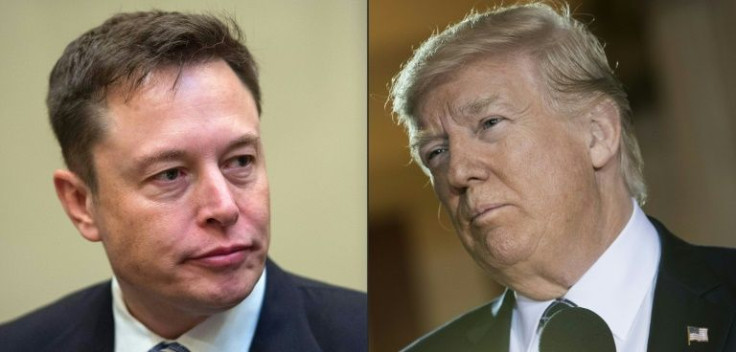 Former US president Donald Trump (right) described Elon Musk as a 'good man'