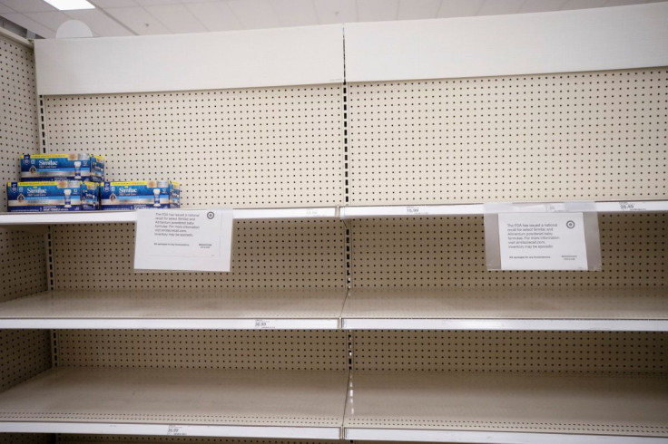 The infant formula shortage in the U.S. is triggering frustration among parents who can't breastfeed their babies. In photo: empty shelves show a shortage of baby formula at a Target store in San Antonio, Texas, U.S. May 10, 2022.