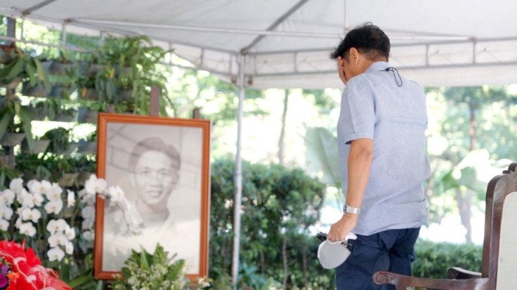 The son of ousted dictator Ferdinand Marcos Sr. is set to make a historical return to the Malacanang Palace. In photo: Presidential candidate Ferdinand "Bongbong" Marcos Jr. visits the grave of his father former President Ferdinand E. Marcos, a day after 