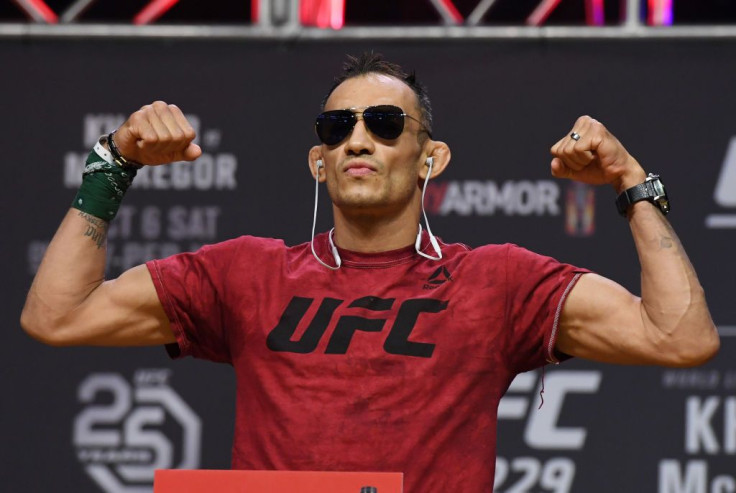 Tony Ferguson looks likely to be next in line to face Khabib Nurmagomedov. In this picture, Ferguson poses during a ceremonial weigh-in for UFC 229 at T-Mobile Arena in Las Vegas, Nevada, Oct. 5, 2018.