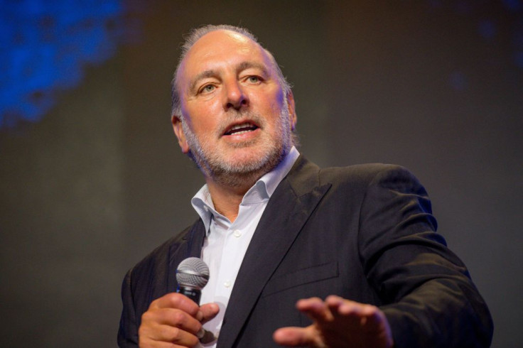 Global Senior Pastor Brian Houston speaks on stage during the Hillsong Atlanta grand opening at Hillsong Atlanta on June 06, 2021 in Atlanta, Georgia.