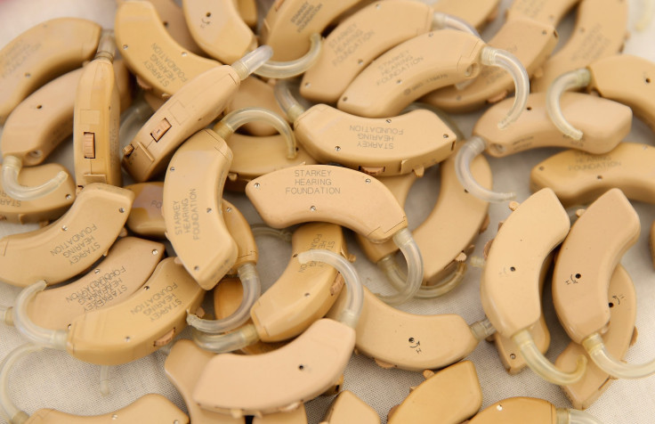 Hearing aids sit ready to be fitted by the Starkey Foundation at Lesotho Cooperative College in Maseru, Lesotho, Oct. 10, 2013. 