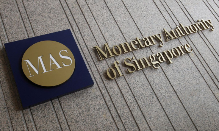 The logo of the Monetary Authority of Singapore (MAS) is pictured at its building in Singapore in this February 21, 2013 file photo.