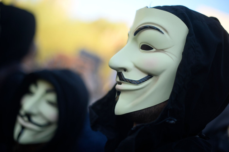 The Guy Fawkes mask from Alan Moore's 1988 graphic novel 'V for Vendetta' is a symbol adopted by Anonymous 