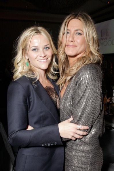 Reese Witherspoon and Jennifer Aniston will be teaming up with Apple for their upcoming series. Pictured: Witherspoon and Aniston attend ELLE's 18th Annual Women in Hollywood Tribute held at the Four Seasons Hotel Los Angeles at Beverly Hills on Oct. 17,