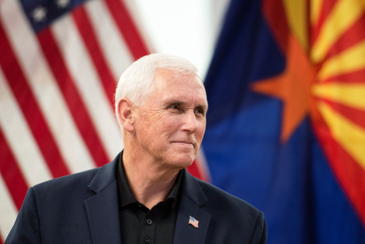 Former U.S. Vice President Mike Pence speaks about border security at Cochise College in Sierra Vista, Arizona, U.S., June 13, 2022.