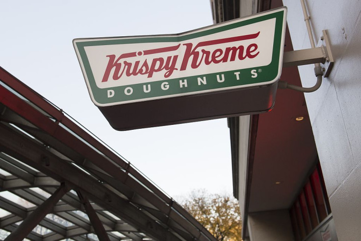 A sign for Krispy Kreme doughnuts is seen outside their store in Washington, D.C., on Dec. 1, 2016.