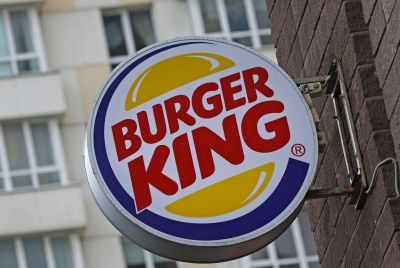 A Burger King logo is seen outside a restaurant in Moscow, Russia June 3, 2022.