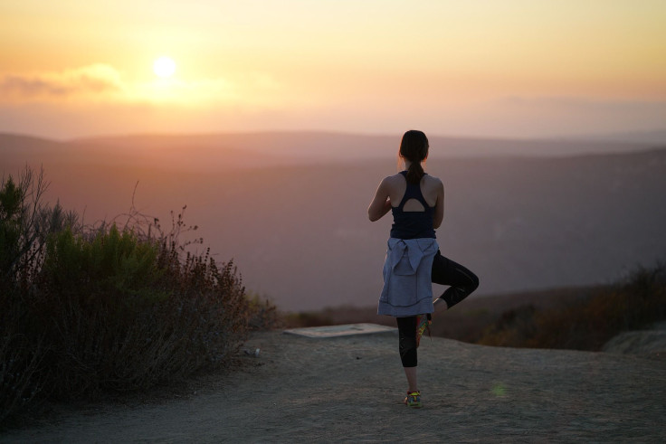 Matt Walsh, a blogger, claimed yoga is an pagan ritual. Here, a moman is pictured doing yoga September 6, 2017.