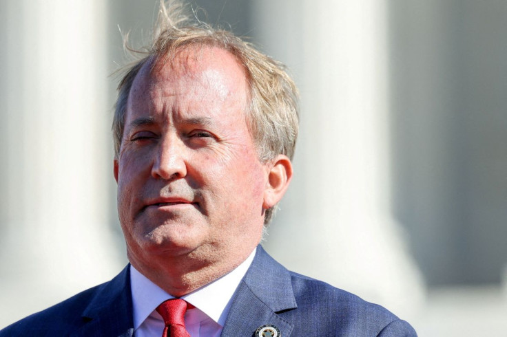 Texas Attorney General Ken Paxton leaves the U.S. Supreme Court following arguments over a challenge to a Texas law that bans abortion after six weeks in Washington, U.S., November 1, 2021.