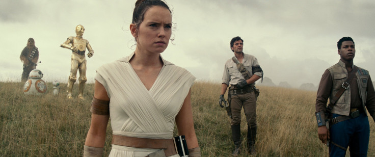 Pictured are the heroes of "Star Wars: Episode IX - The Rise of Skywalker." Rey (Daisy Ridley) is front and center.
