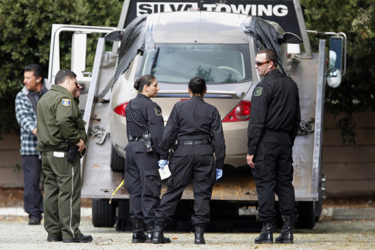 Three Santa Clara County jail guards have been found guilty of murdering a mentally ill inmate Michael Tyree in 2015, June 1, 2017. In this photo, Santa Clara County Sheriff personnel stand around a vehicle of interest before it was transported away in th