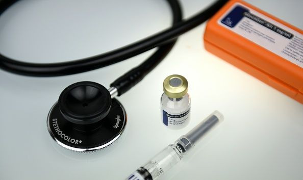 The new insulin pill system will inject from the inside after being swallowed, thus sparing patients from any pain. Pictured: A picture taken on March 14, 2016 shows a solution destiny syringe treatment of severe hypoglycemia that may occur in diabetics u