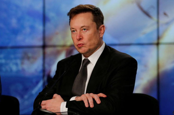 SpaceX founder and chief engineer Elon Musk reacts at a post-launch news conference to discuss the SpaceX Crew Dragon astronaut capsule in-flight abort test at the Kennedy Space Center in Cape Canaveral, Florida, U.S. January 19, 2020.