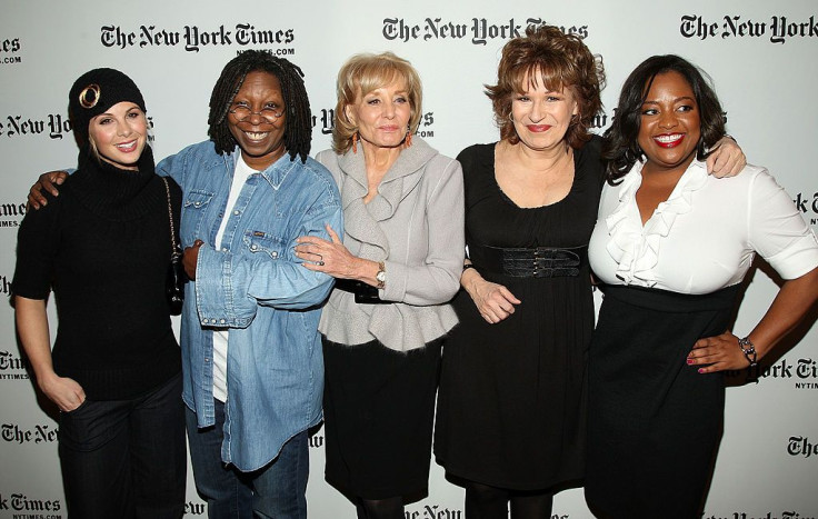 NEW YORK - JANUARY 08: "The View" hosts Elizabeth Hasselbeck, Whoopi Goldberg, Barbara Walters, Joy Behar, and Sherri Shepherd attend the New York Times Art and Leisure Weekend at TheTimesCenter on January 8, 2009 in New York City.