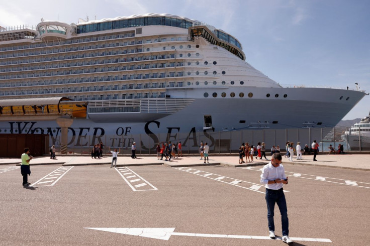 The 'Wonder of the Seas' cruise ship of the company Royal Caribbean, the worldâs largest cruise ship, is docked at a port in Malaga, Spain, April 30, 2022.