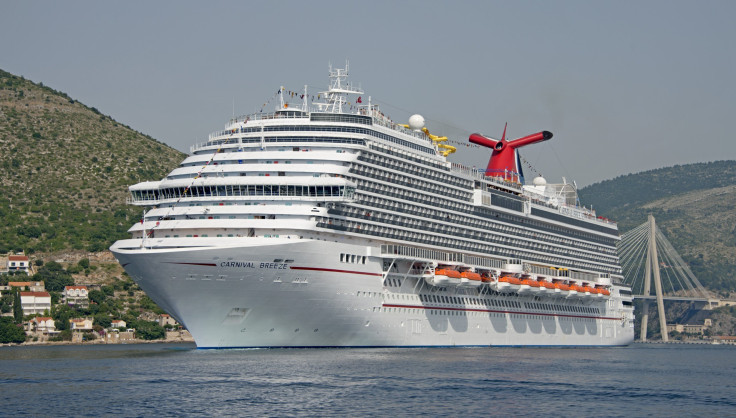 A Carnival Cruise Lines ship called the Carnival Breeze is pictured departing on June 21, 2012 in Dubrovnik, Croatia.