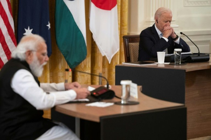 US President Joe Biden, pictured (right) with India Prime Minister Narendra Modi, is warning that any country that helps Russia to circumvent international sanctions will suffer "consequences"Â