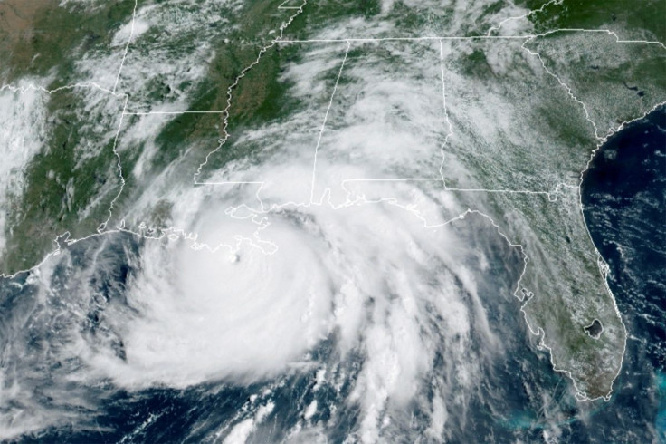 A satellite image shows Hurricane Ida in the Gulf of Mexico and approaching the coast of Louisiana, U.S., August 29, 2021. NOAA/Handout via REUTERS
