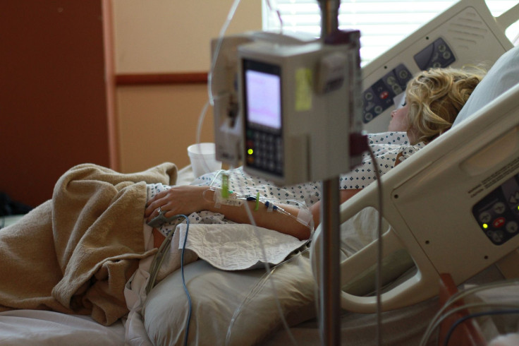 Represetation. A patient on a hospital bed.