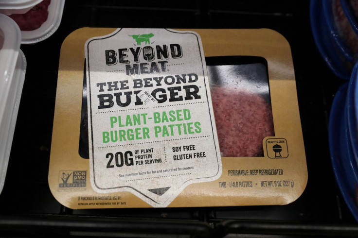 A Beyond Meat Burger is seen on display at a store in Port Washington, New York, U.S., June 3, 2019. Picture taken June 3, 2019.