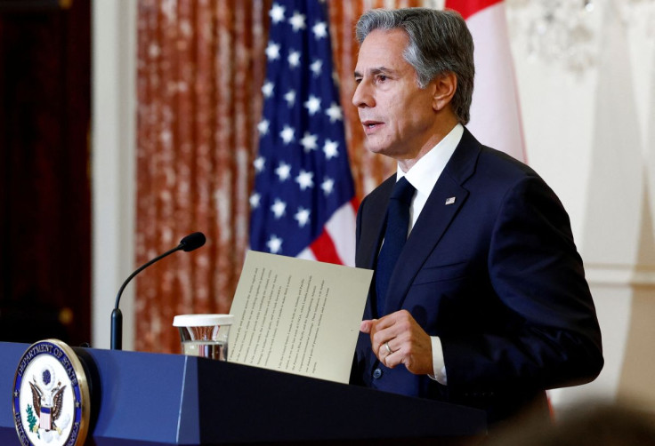 FILE PHOTO - U.S. Secretary of State Antony Blinken holds a joint news conference with Canadian Foreign Minister Melanie Joly in Washington