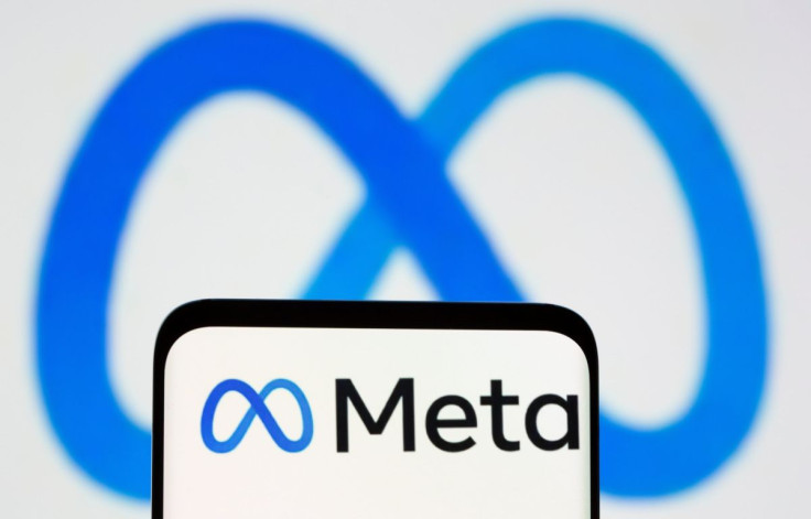 Facebook's new rebrand logo Meta is seen on smartphone in this illustration picture