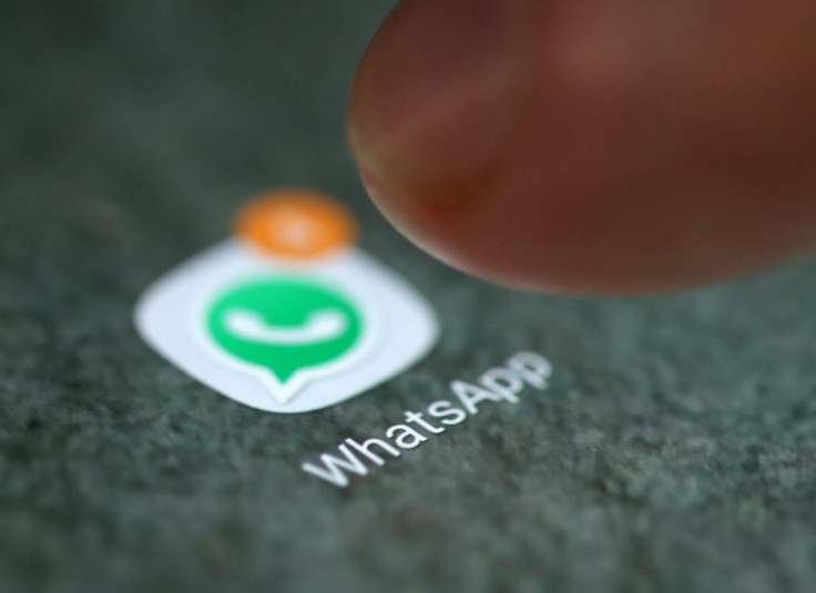 The WhatsApp app logo is seen on a smartphone in this picture illustration taken September 15, 2017.