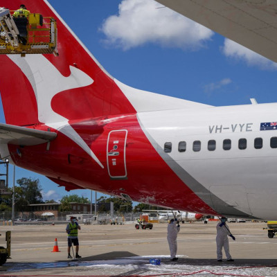 Qantas begins preparing and equipping planes for return of international flights in Sydney