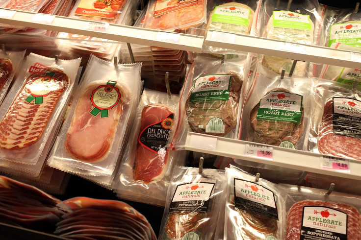 An Ohio grocery store employee was accused Friday of stealing $9,200 worth of deli meat over the years. Pictured, processed meats are displayed in a grocery store Oct. 26, 2015, in Miami, Florida.