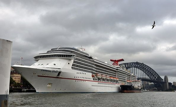 The cruise ship Carnival Spirit is seen docked in Sydney Harbor in Australia, April 22, 2015.