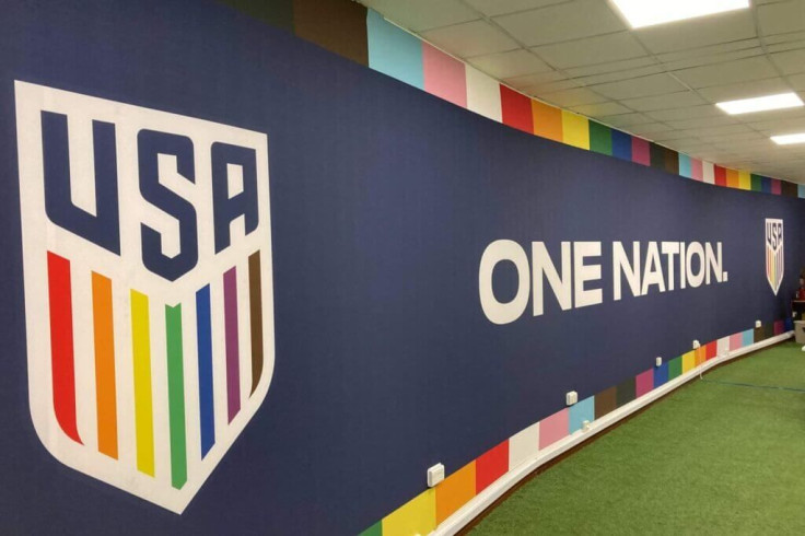The U.S. Men's Soccer team debuted rainbow colors on the national team's badge for the Fifa 2022 World Cup.
