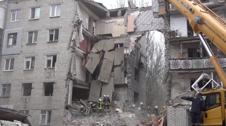 Boy's parents under rubble after Russian missile strike