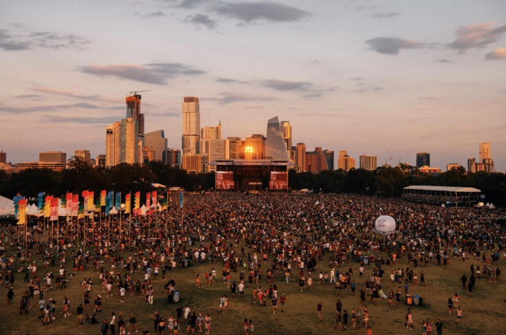 Aerial view of Austin City Limits Festival 2022