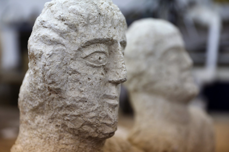 In this representational image, a picture taken at the Israel Antiquities Authority (IAA) laboratory, show limestone busts dated to the late Roman period, some 1,700 years ago in Jerusalem, Israel, on Dec. 30, 2018.