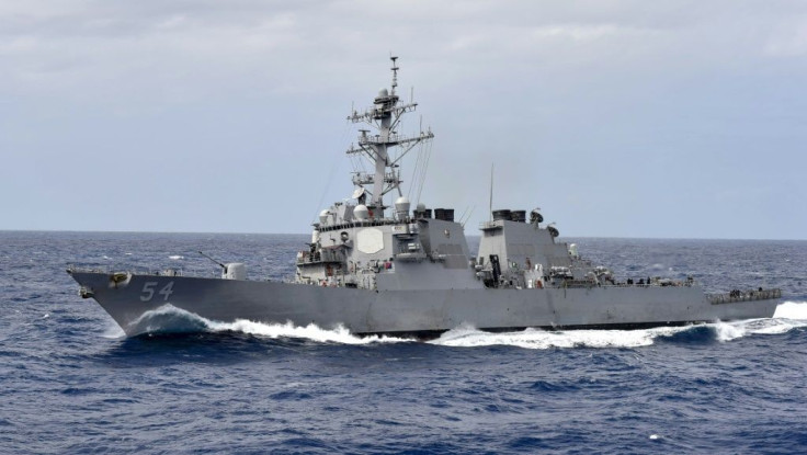 Representation. A file picture of a U.S. Navy warship sailing through the disputed waterways of South China Sea.