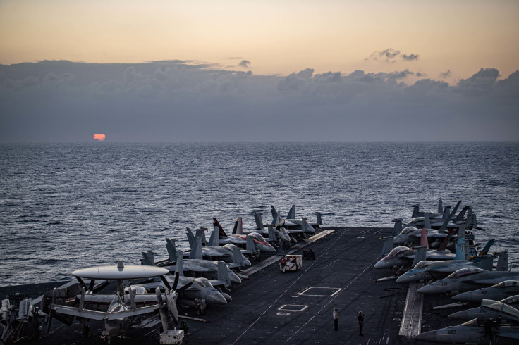 SOUTH CHINA SEA (Jan. 12, 2023) The aircraft carrier USS Nimitz (CVN 68) transits through the South China Sea. Nimitz is in U.S. 7th Fleet conducting routine operations. 7th Fleet is the U.S. Navy's largest forward-deployed numbered fleet, and routinely i