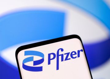 Illustration shows Pfizer logo