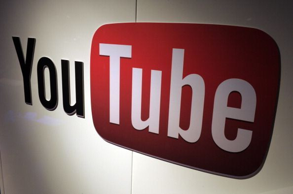 This picture shows a YouTube logo during the LeWeb Paris 2012 in Saint-Denis near Paris, Dec. 4, 2012.