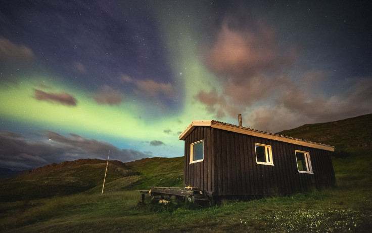 northern lights seen from akureyri iceland