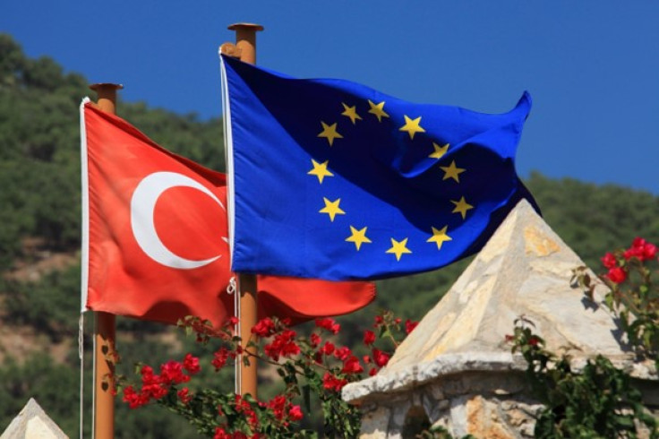 Turkey and EU flags