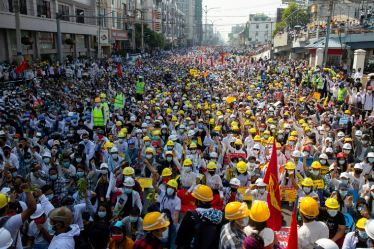 Protesters took to the streets of Myanmar following a 2021 coup that saw the government of Aung San Suu Kyi ousted from power