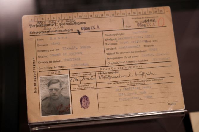 Exhibits include ID cards, including for future MP Airey Neave, who was imprisoned at Colditz
