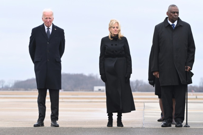 US President Joe Biden, First Lady Jill Biden, and Defense Secretary Lloyd Austin attended the ritual known as a 'dignified transfer'