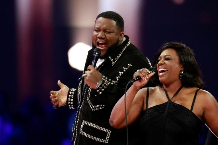 Michael Trotter Jr. and Tanya Trotter of US duo The War and Treaty, who are up for Best New Artist, performed at the 2024 MusiCares Person of the Year gala honoring Jon Bon Jovi