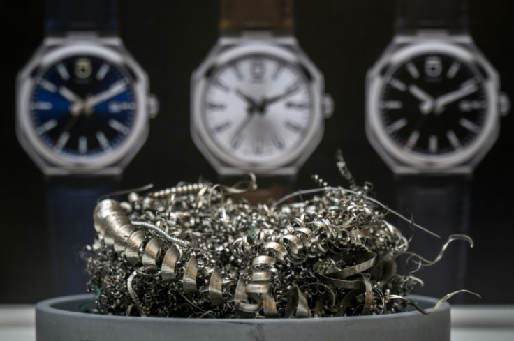 Stainless steel recycled from scraps left over from the manufacturing of watches and medical materials goes into the sustainable luxury timepieces