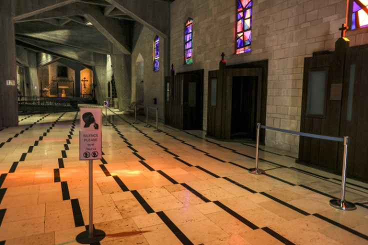Nazareth's landmark basilica is empty, the surrounding restaurants, stores and market that thrive on pilgrims are closed, while hotels in the Old City have been shut for months